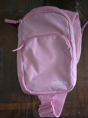 Adidas Light Pink Sling Bag with Front Pocket